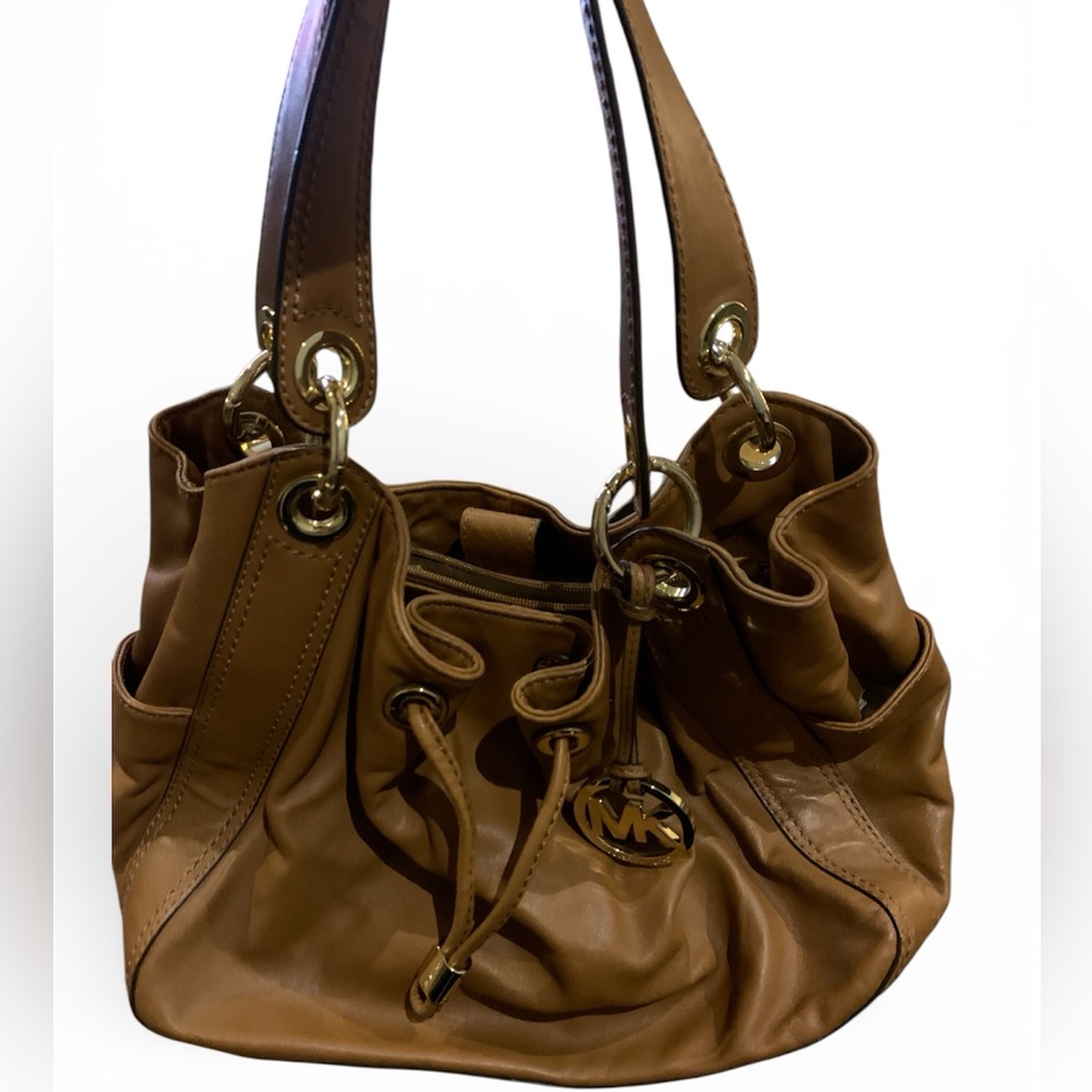 MICHAEL KORS BROWN LEATHER SHOULDER BAG 🔥